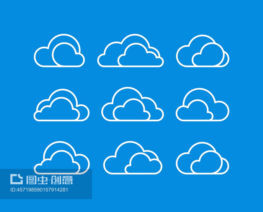 矢量云图标集 创信云的设计语言与数字化象征